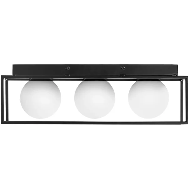 Mūsdienu griestu lampa 3 punkti E9 - stikla bumbiņas rāmī