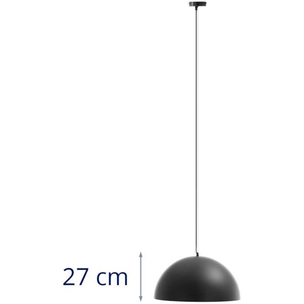 Piekārtu lampa moderna 1 punkta kupola forma - melns un zelts