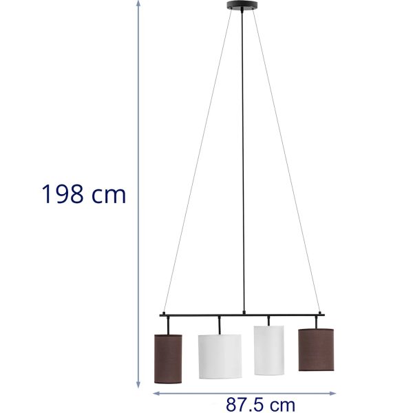 Mūsdienu griestu lampa 4 Punkts E14 - balts un balts
