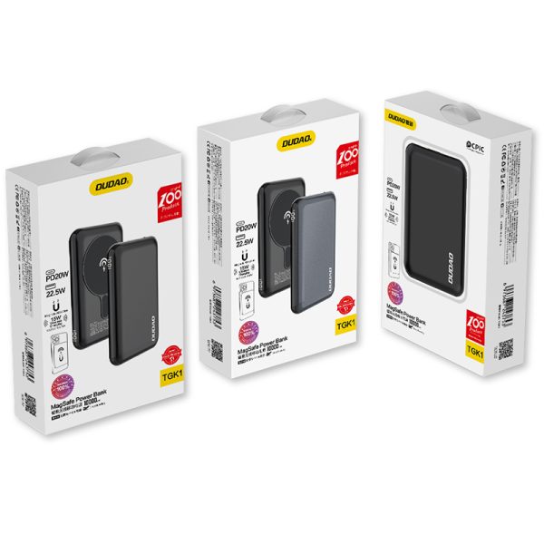PowerBank 1000mah TGK1 ar Magsafe 15W melno stiepļu kāpni