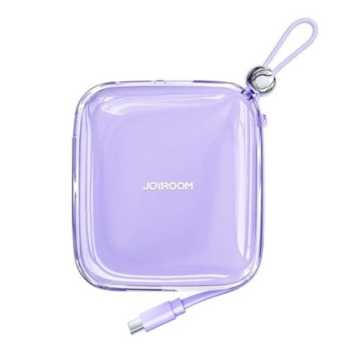 PowerBank 1000MAH JR-L005 ar iPhone zibens kabeli un purpursarkanu USB portu