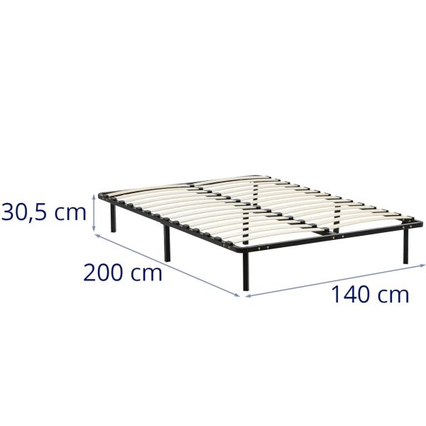 Metāla gultas rāmis 7 kājas līdz 400 kg 140 x 200 cm
