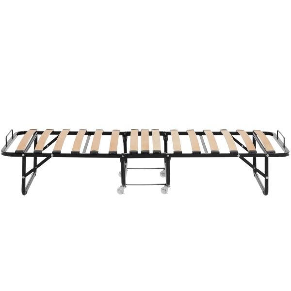Lauka gulta salocīta ar matraci uz riteņiem līdz 150 kg 80 x 190 cm