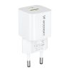 GAN QC3.0 USB-A USB-C PD 33W baltais lādētājs