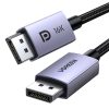 DisplayPort Cable 2.1 16k 3d redze pītā 2m pelēkā krāsā