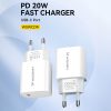 20W USB-C 100-240V tīkla lādētājs