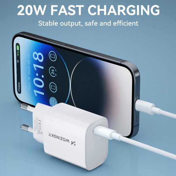 20W USB-C 100-240V tīkla lādētājs