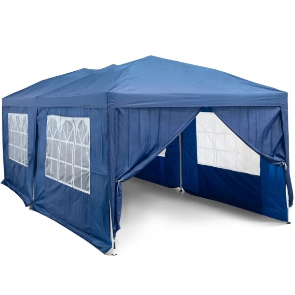 Telts dārza paviljons ar sienām ūdensnecaurlaidīgi 3 x 6 m