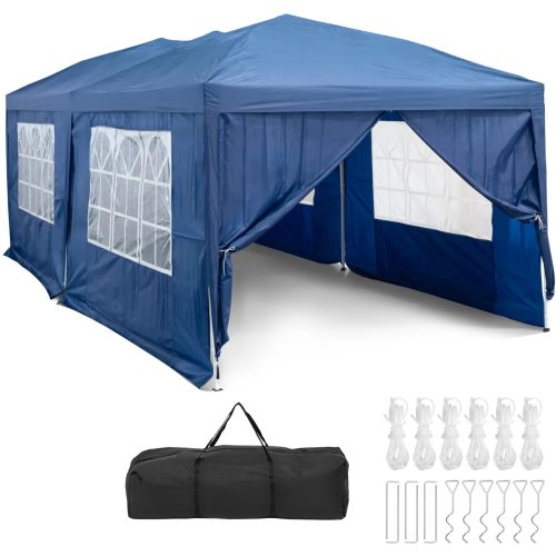 Telts dārza paviljons ar sienām ūdensnecaurlaidīgi 3 x 6 m