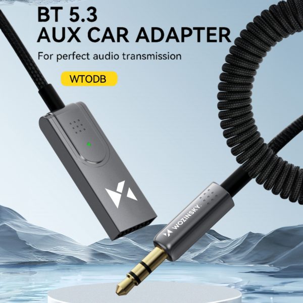 Audio adapteris ar Bluetooth 5.3 uztvērēju un Aux minijack 3,5 mm un USB savienotāju