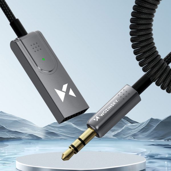 Audio adapteris ar Bluetooth 5.3 uztvērēju un Aux minijack 3,5 mm un USB savienotāju
