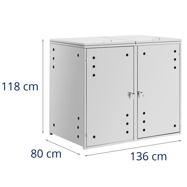 Vāka pārsega atkritumu tvertne ar ventilāciju 2 x 240 l
