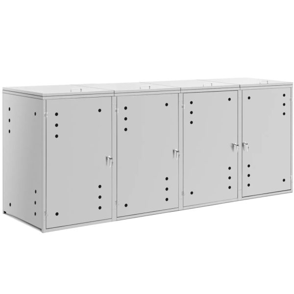 Vāka pārsega atkritumu tvertne ar ventilāciju 4 x 240 l