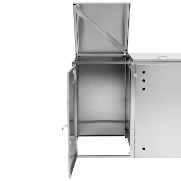 Vāka pārsega atkritumu tvertne ar ventilāciju 4 x 240 l