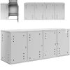 Vāka pārsega atkritumu tvertne ar ventilāciju 4 x 240 l