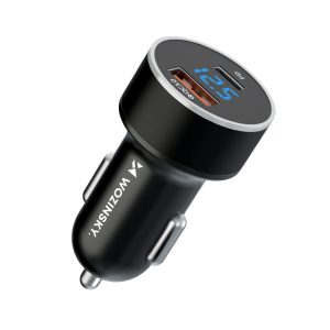 Automašīnu lādētājs USB-C USB-A 36W USB-A 36W Black