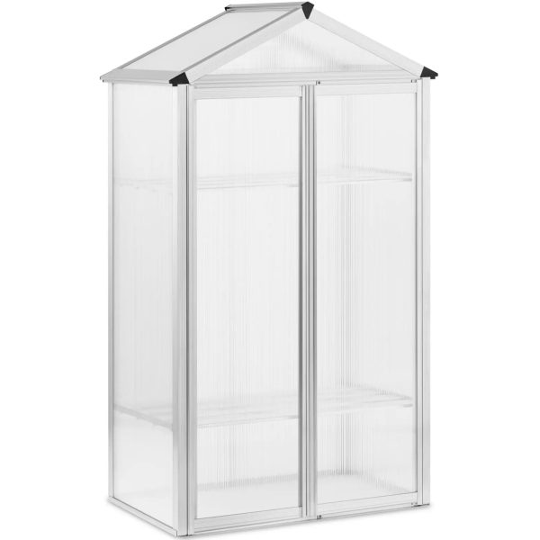 Mini siltumnīcas dārza pārbaude terases balkona 2 plauktiem 80 x 50 x 145 cm