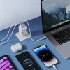 GAN 65W 100-240V USB-A 2X USB-C baltais lādētājs