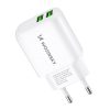 Tīkla lādētājs 100-240V 30W 2,4A 2x USB-A White