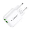 Tīkla lādētājs 100-240V 30W 2,4A 2x USB-A White