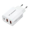 Tīkla lādētājs 100-240V 30W USB-C 2X USB-A White
