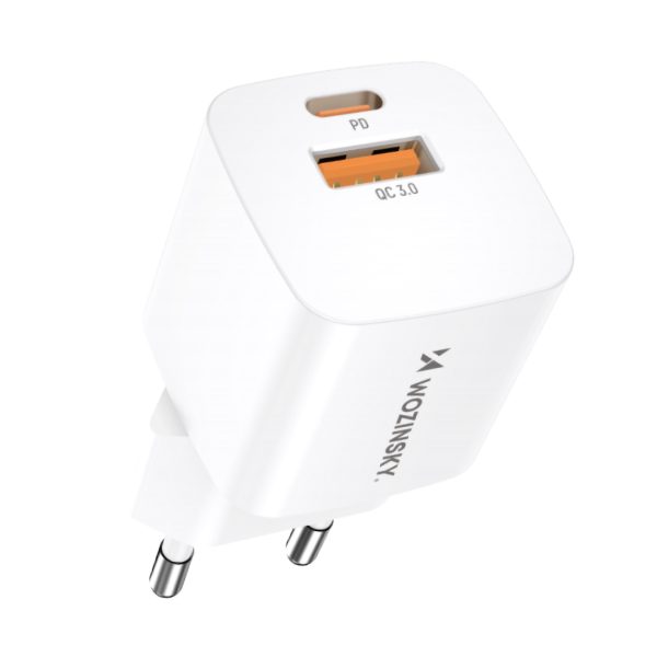 PD QC 3.0 100-240V 20W USB-C USB-A Network Charger