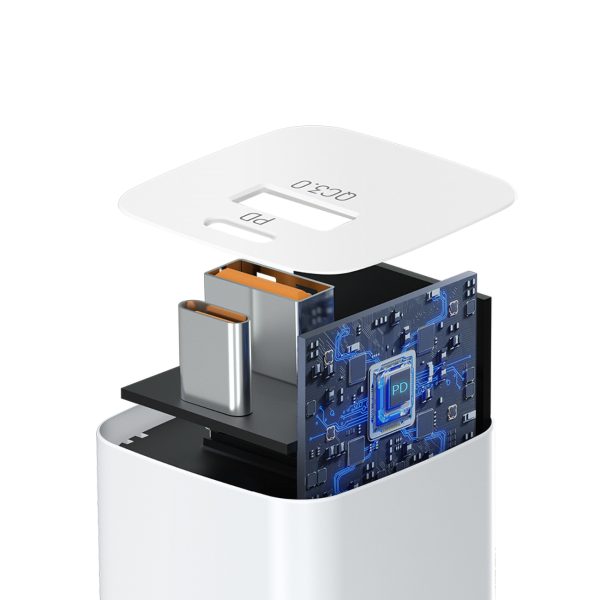 PD QC 3.0 100-240V 20W USB-C USB-A Network Charger