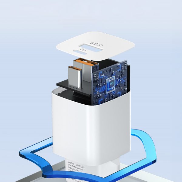 PD QC 3.0 100-240V 20W USB-C USB-A Network Charger