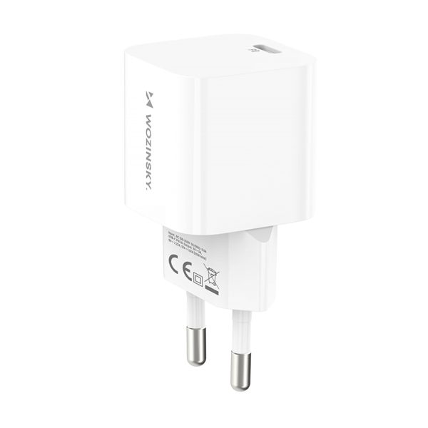 Tīkla lādētājs 100-240V PD USB-C 20W balts