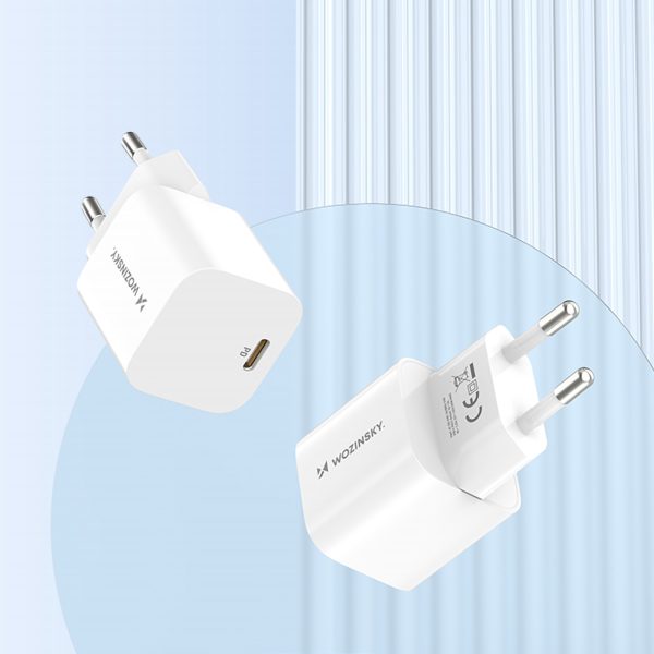 Tīkla lādētājs 100-240V PD USB-C 20W balts