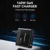 100-240V GAN 140W 3X USB-C / 2X USB-A tīkla lādētājs