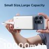 Magnētiskā PowerBank 1000mah 20W ar pamatni + zibens kabelis - USB -C balts