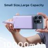 Magnētiskā PowerBank 1000mah 20W ar statīvu + zibens kabelis - USB -C purpursarkanā krāsā