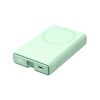Magnētiskā PowerBank 1000mah 20W ar statīvu + zibens kabelis - USB -C zaļš