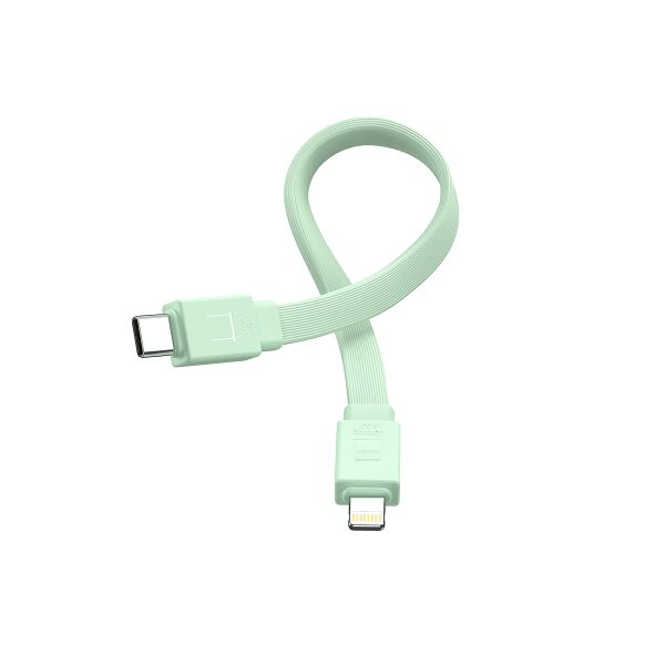 Magnētiskā PowerBank 1000mah 20W ar statīvu + zibens kabelis - USB -C zaļš