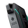 Āra 1000mAh bezceļa PowerBank ar iebūvētu USB-C un zibens melniem kabeļiem