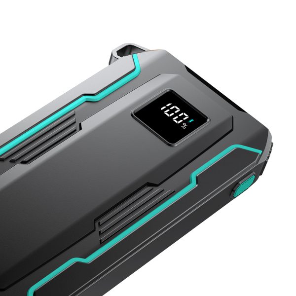 Āra 1000mAh bezceļa PowerBank ar iebūvētu USB-C un zibens melniem kabeļiem
