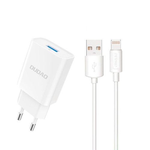 USB-A 2.1A 10W tīkla lādētājs ar iPhone USB-A-Lighting White