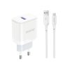 USB-A 18W tīkla lādētājs ar USB-A Cable-Microusb White