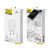 USB-A 18W tīkla lādētājs ar USB-A-USB-C balto kabeli