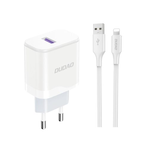 USB-A 18W tīkla lādētājs ar iPhone USB-A-Lighting White