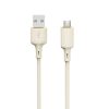 Kabeļa pastiprināta kabeļa sr usb -a - microusb 5a 1m bēša
