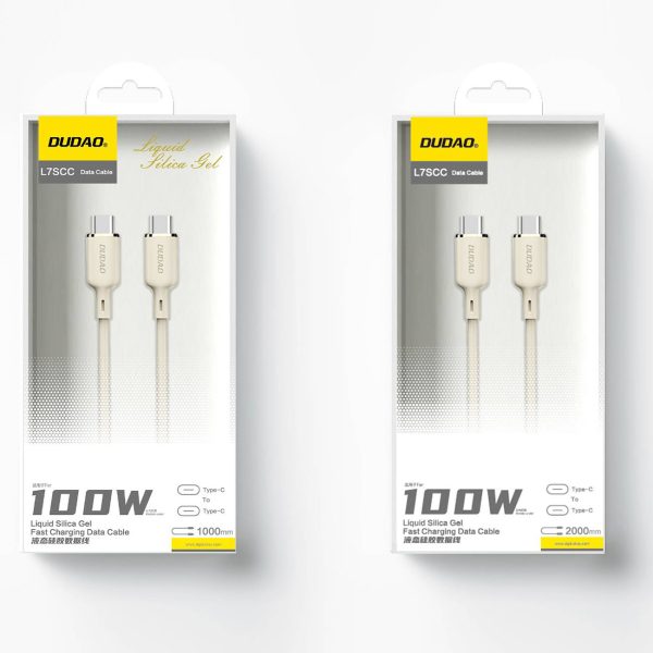Kabeļa pastiprināts kabelis Sr USB-C-USB-C 100W 1M bēša