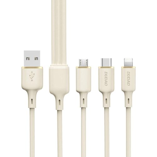 3in1 kabeļa pastiprināts Sr USB-A-USB-C / zibens / microUSB 66W 1