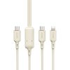 2in1 kabeļa pastiprināts kabelis Sr USB-C-USB-C / Lightning 100W 1