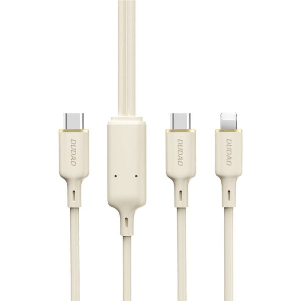 2in1 kabeļa pastiprināts kabelis Sr USB-C-USB-C / Lightning 100W 1