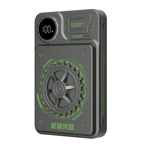 Stilīgs PowerBank 1000MAH 22.5W USB-A / USB-C ar pelēku displeju