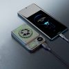 Stilīgs PowerBank 1000MAH 22.5W USB-A / USB-C ar pelēku displeju