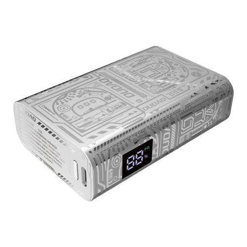 Stilīgs PowerBank 1000MAH USB-A / USB-C 22.5W Sudrabs