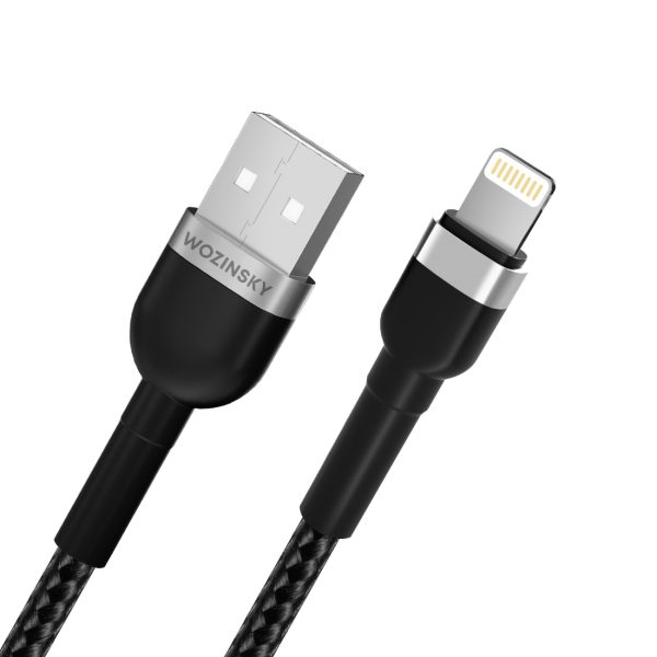 Kabelis Kabelis iPhone USB -A pinai - zibens 2,4A 1m melns